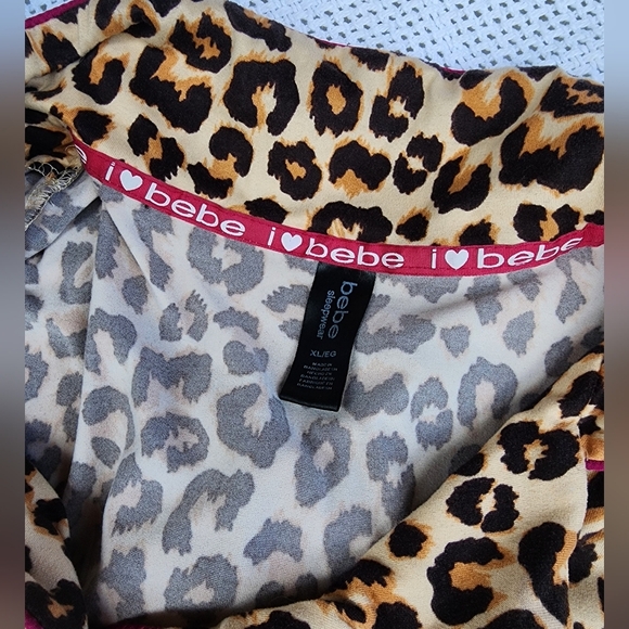 Bebe Leopard Bling Pajamas XL - Picture 7 of 15
